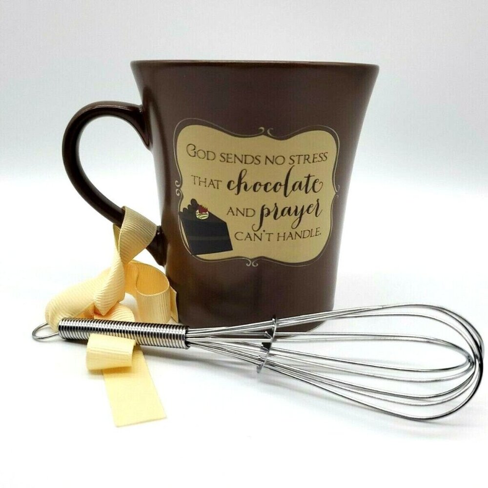 Chocolate Coffee Mug Cake Recipe 10 oz. Brown Tea Cup Abbey Press New